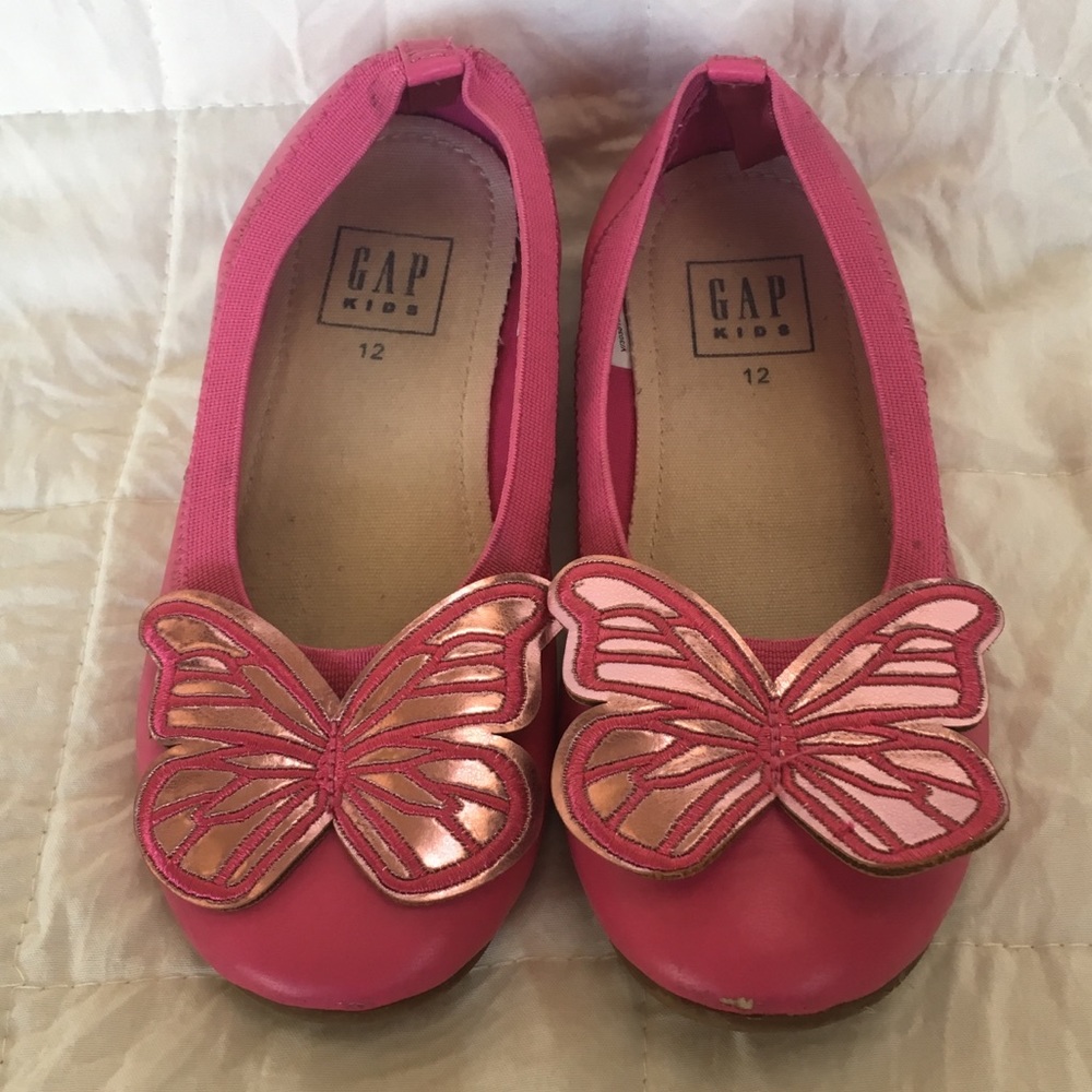 Gap Kids 12 Pink Butterfly Ballet Shoe